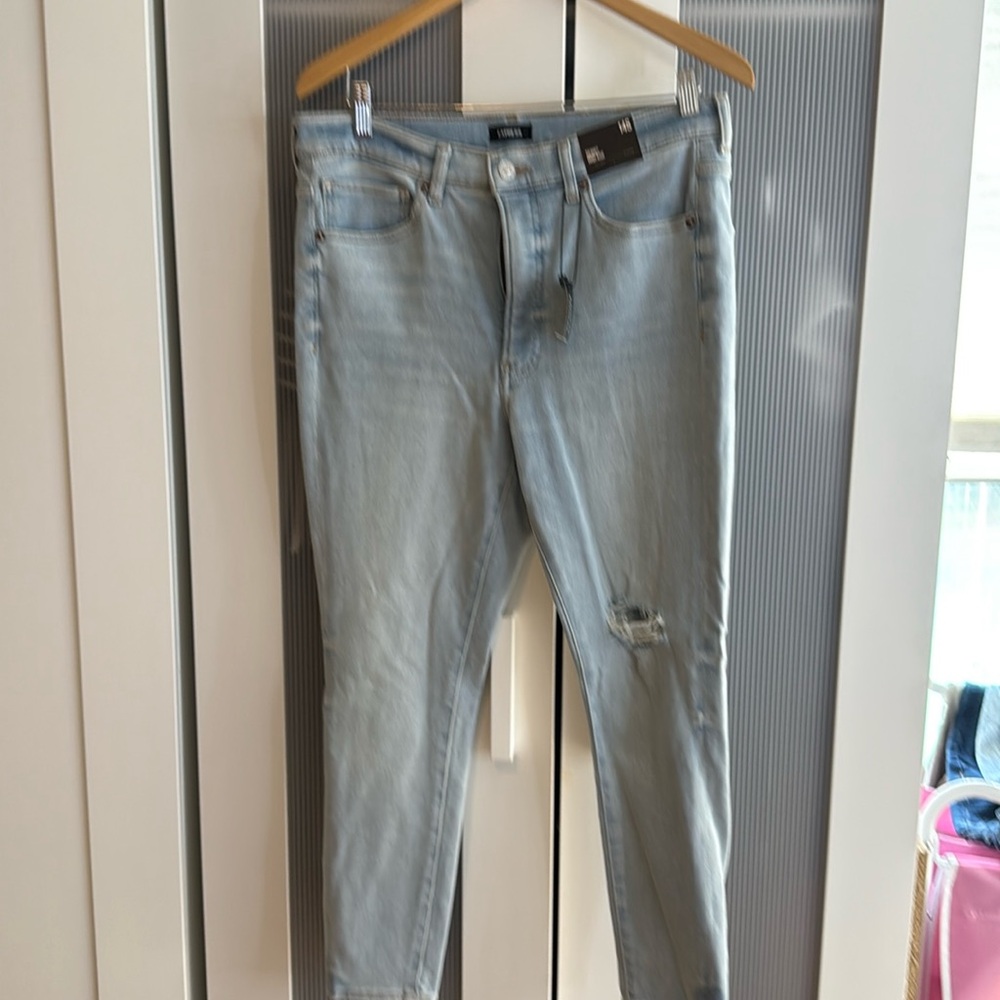 NWT Express skinny high rise blue jeans